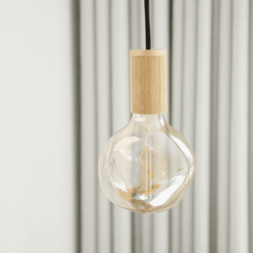 Image showing the Knuckle Pendant Single pendant, L300 x D5cm, Oak product.