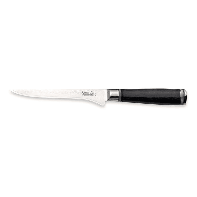 Katana Saya Pakkawood Boning Knife, 15cm Damascus Blade