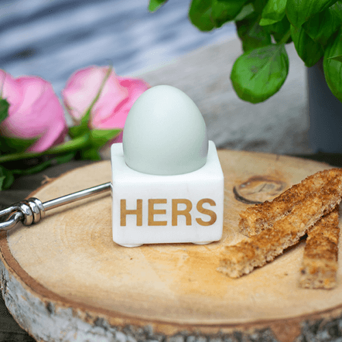 Image showing the Hers Egg Cup, L5.5 x W5.5 x H3.5cm, White product.
