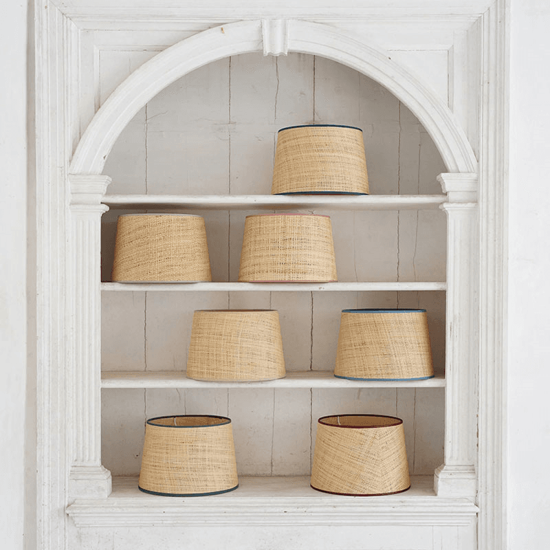 Seema Raffia Lampshade, D27cm, Light Green