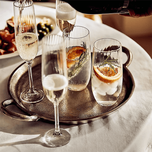 Image showing the Skye Optic Set of 4 Champagne Flutes, Clear product.