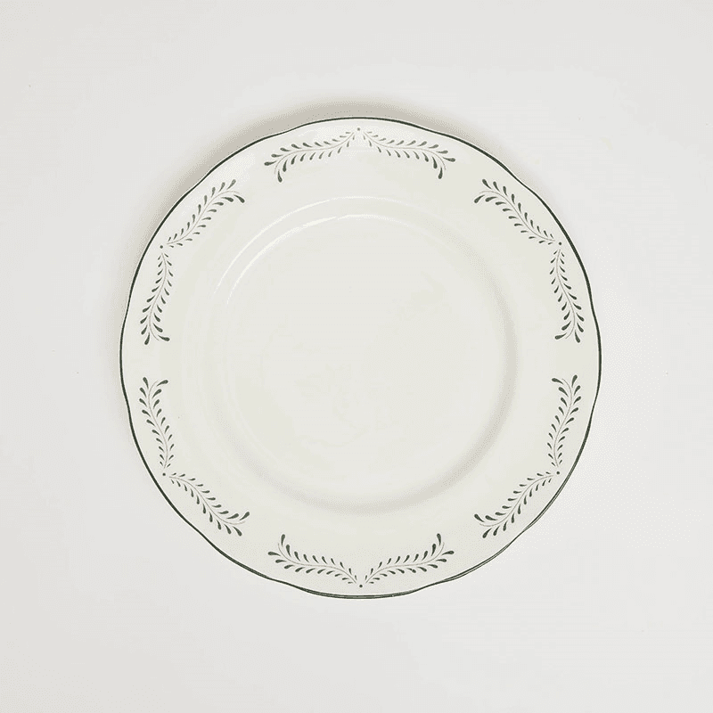 Olive Set of 4 Dinner Plates, D29cm, Green