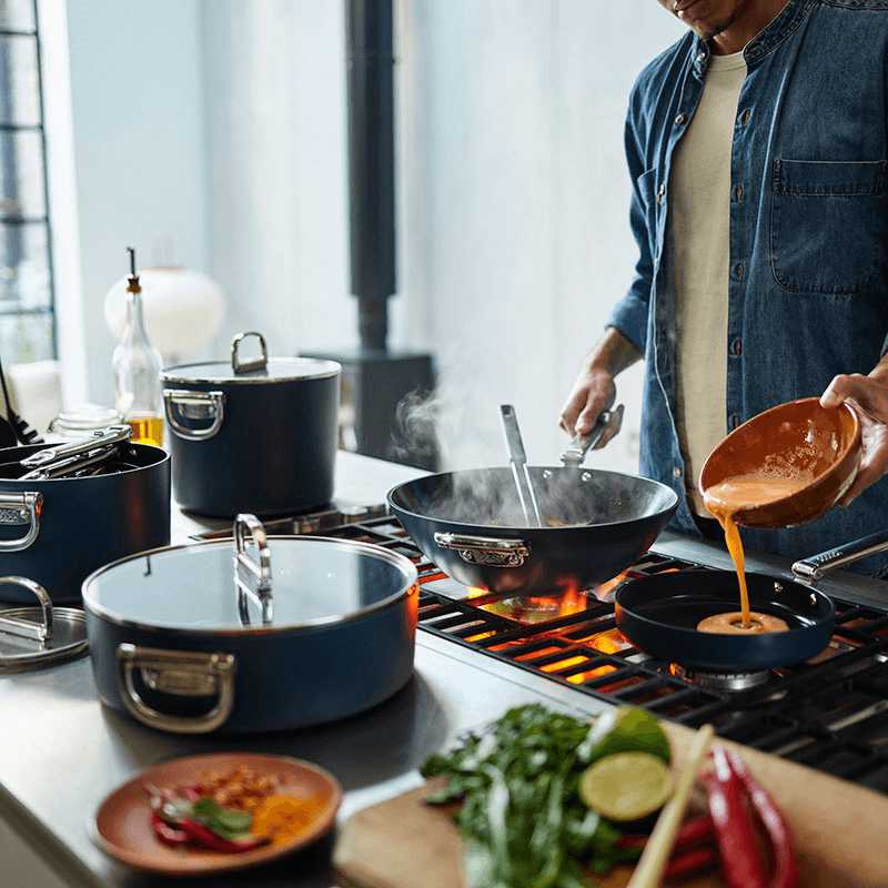 Space Folding Frying Pan, 20cm, Midnight Blue
