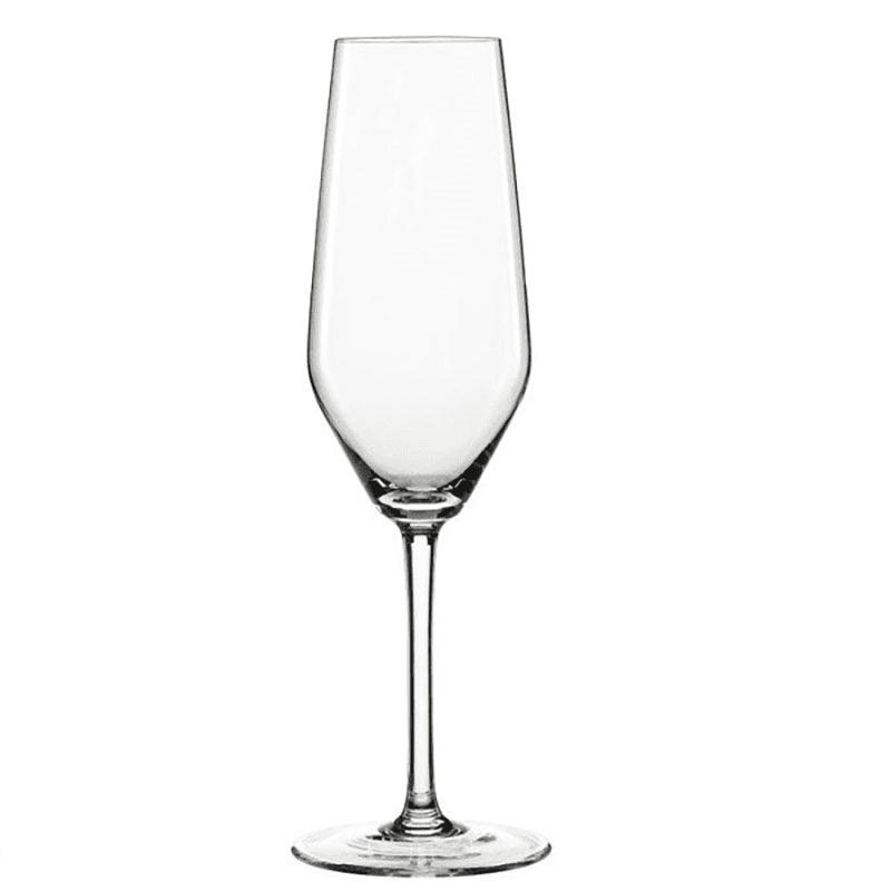 Style Set of 4 Champagne Flutes, 240ml, Clear