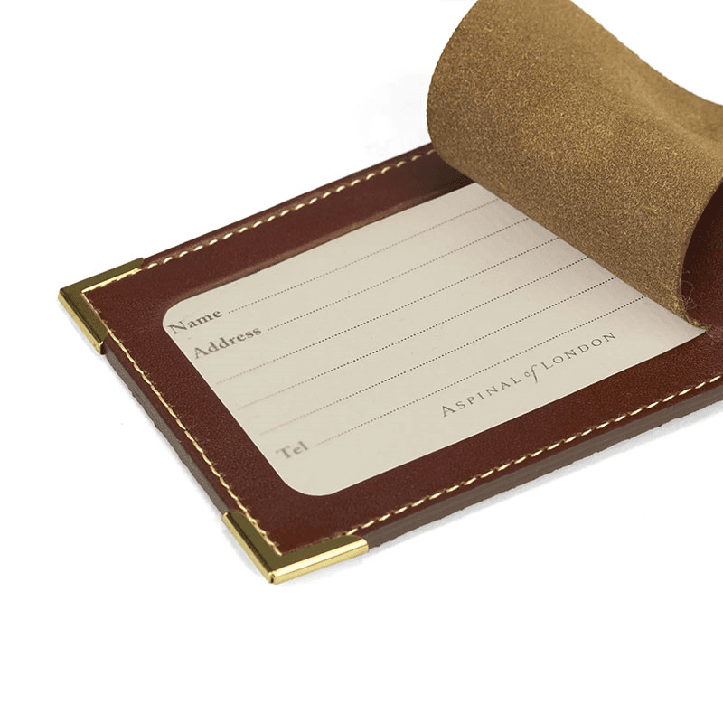 Set of 2 Luggage Tags, Smooth Cognac