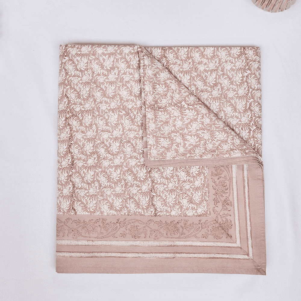 Pink Rosebud Tablecloth Large