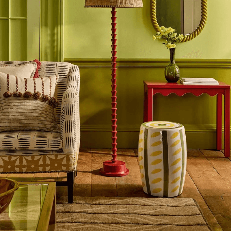 Rander Ceramic Stool, Spruce