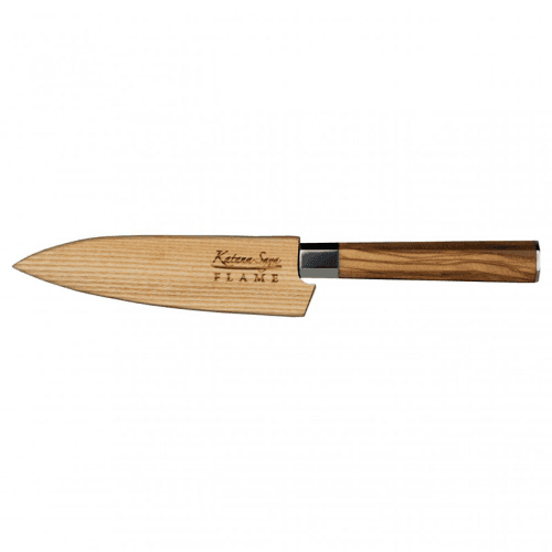Image showing the Flame Utility Knife, 12cm, Olive Wood product.