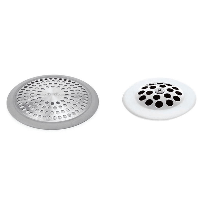 Bath tub drain protector, Silver/Black