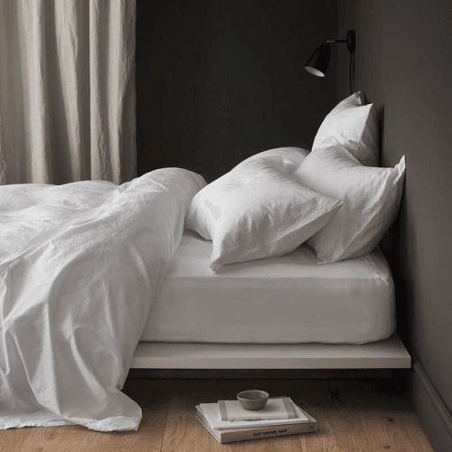 Image showing the Relaxed Cotton Super King Duvet Cover, Snow product.