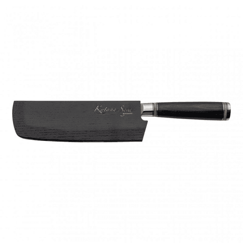 Image showing the Katana Saya Pakkawood Nakiri Knife, 18cm Damascus Blade product.