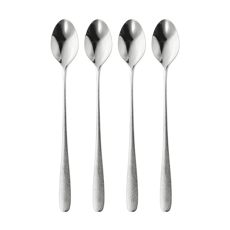 Sandstone Set of 4 Long Handled Spoons, L20cm, Stainless Steel