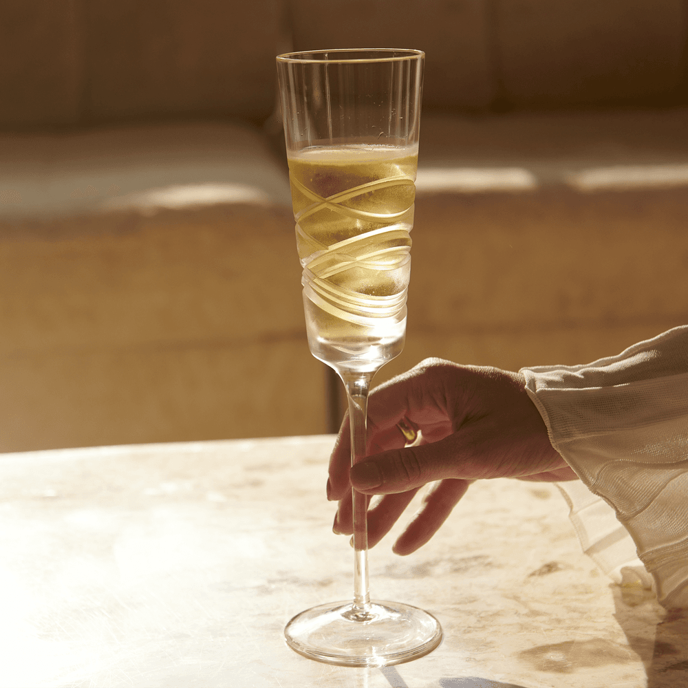 Aran Set of 2 Champagne Flutes, 275ml, Clear