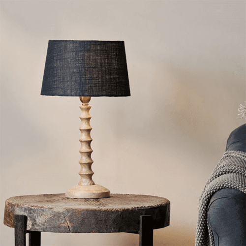 Image showing the Avisa Mango Wood Table Lamp, Natural product.
