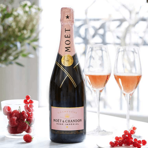 Image showing the Moet & Chandon Rose Imperial Champagne, 75cl product.