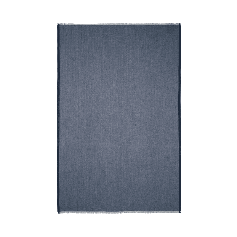 Herringbone Throw, H190cm x W130cm, Dark Blue/Grey