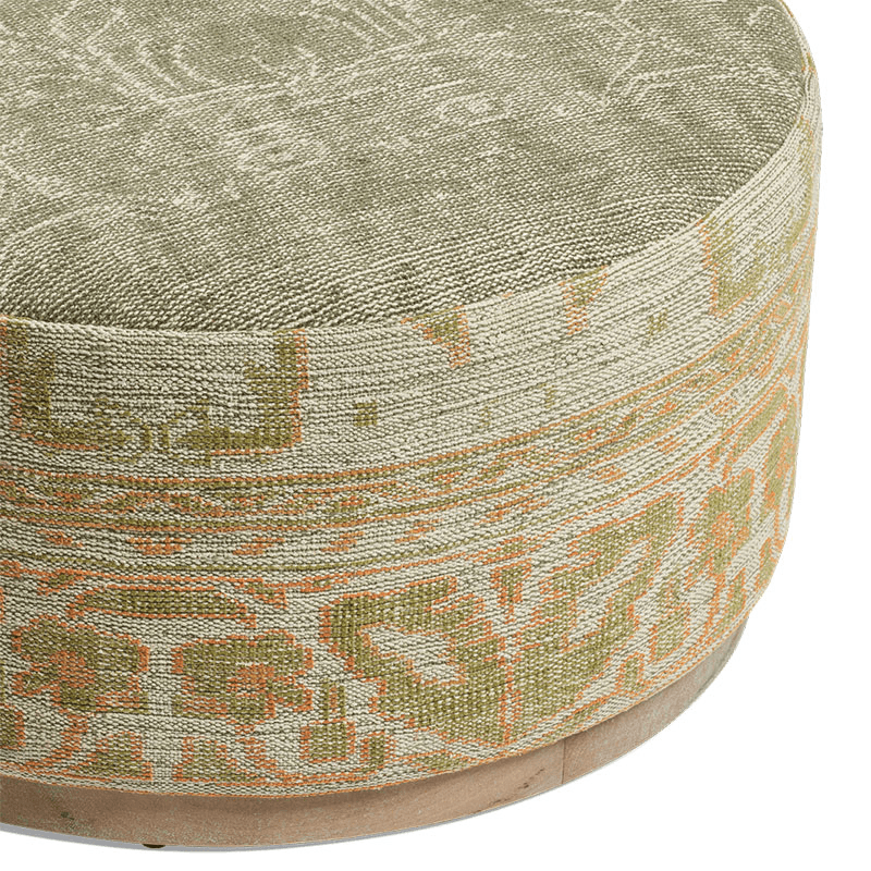 Rosarch Upholstered Ottoman, Sage