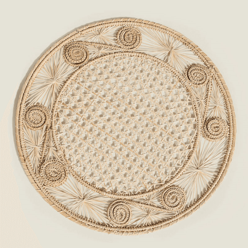 Sandra Set of 2 Woven Placemats, D35cm, Natural