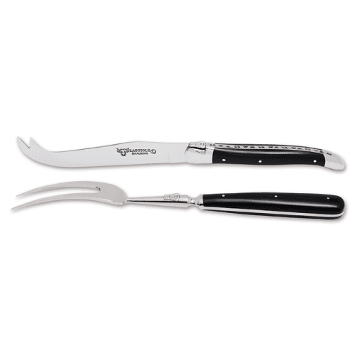 Image showing the Laguiole 2-piece Cheese Set, Buffalo Horn Handles product.