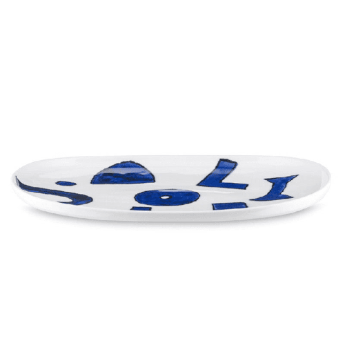 Image showing the Itsumo Yunoki Serving Platter, W25 x L17cm, Blue product.