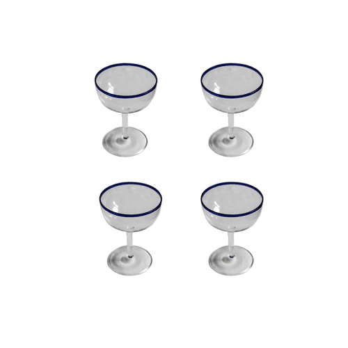 Image showing the Set of 4 Coupes, Sea Blue product.
