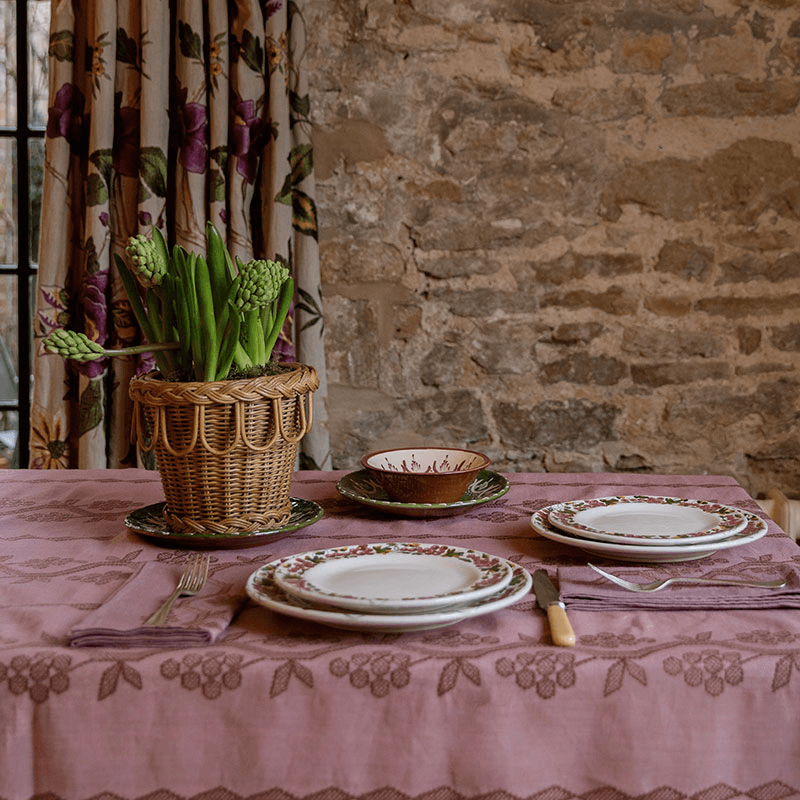 Vine Serving Platter, W42.5 x L30cm, Green and Pink