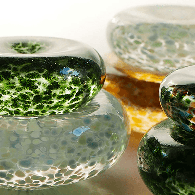 Pebble Stack, H6cm, Shimmering Moss
