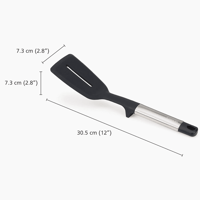 Elevate Silicone Slotted Turner, Stainless Steel