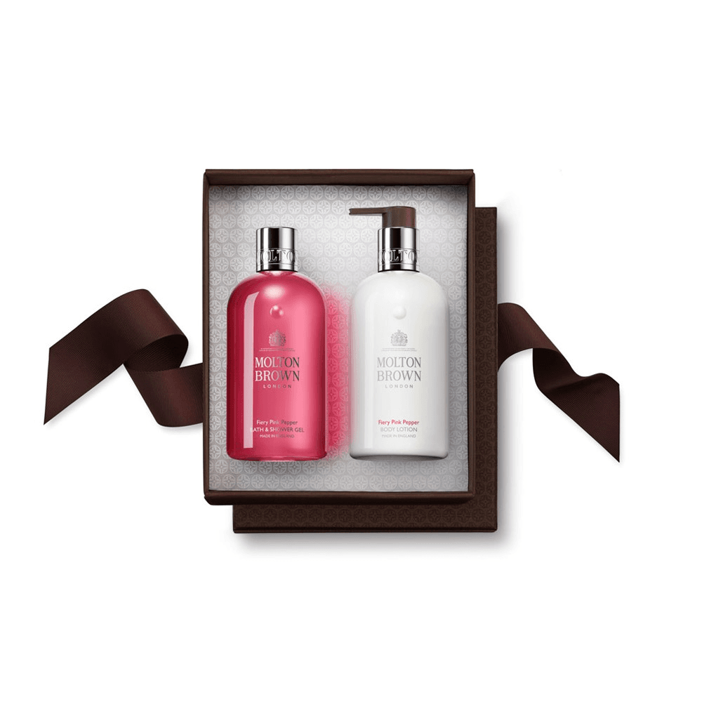 Fiery Pink Pepper Body wash & body lotion set, 300ml, Brown