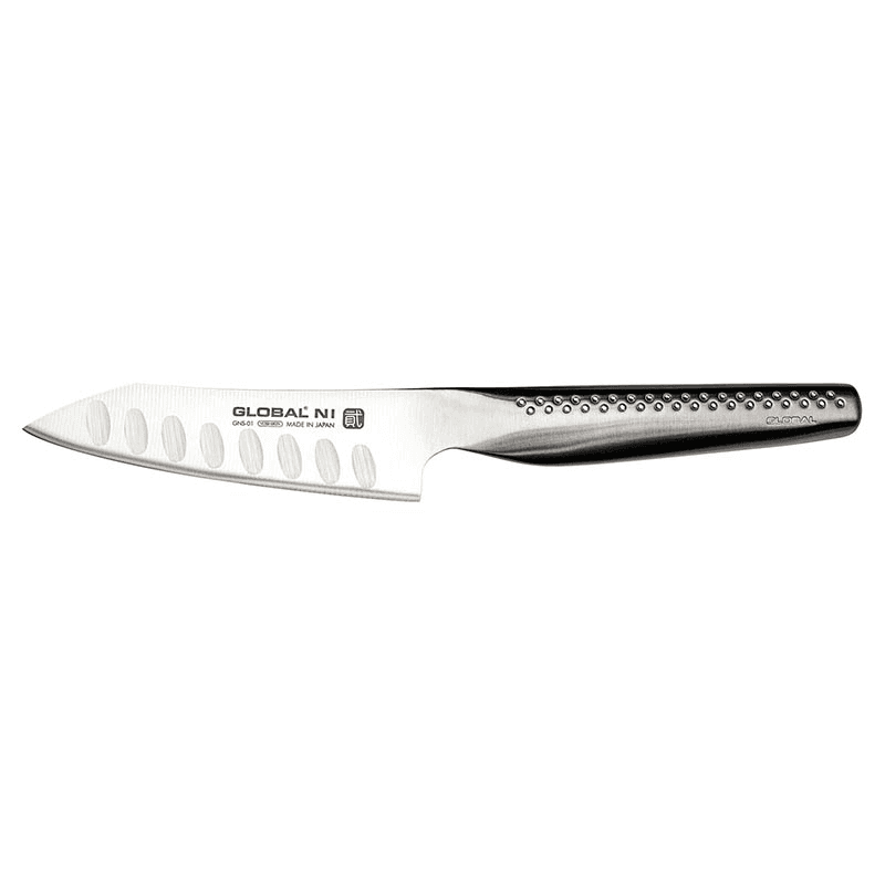 Ni Fluted Oriental Cook's Knife, 11cm, Silver