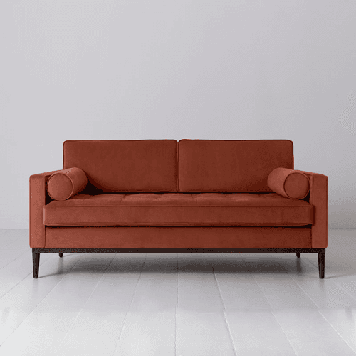 Image showing the Model 02 Velvet 2 Seater Sofa, Brick product.