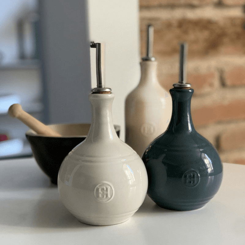 Ceramic Vinegar Flask, 400ml, Cream