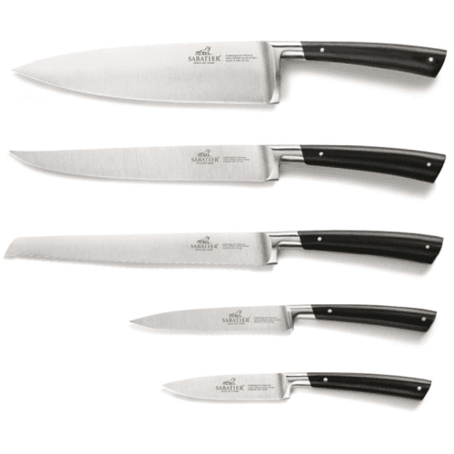 Image showing the Edonist 5 Piece Knife Block Set, Black product.