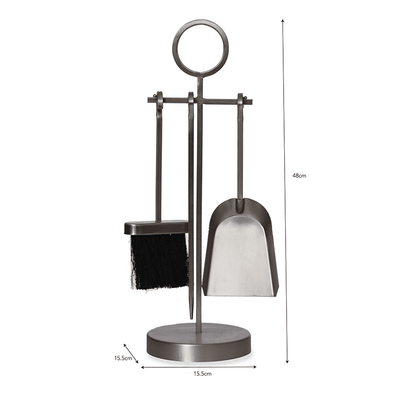 Paxford Fireside Tool Set, Silver