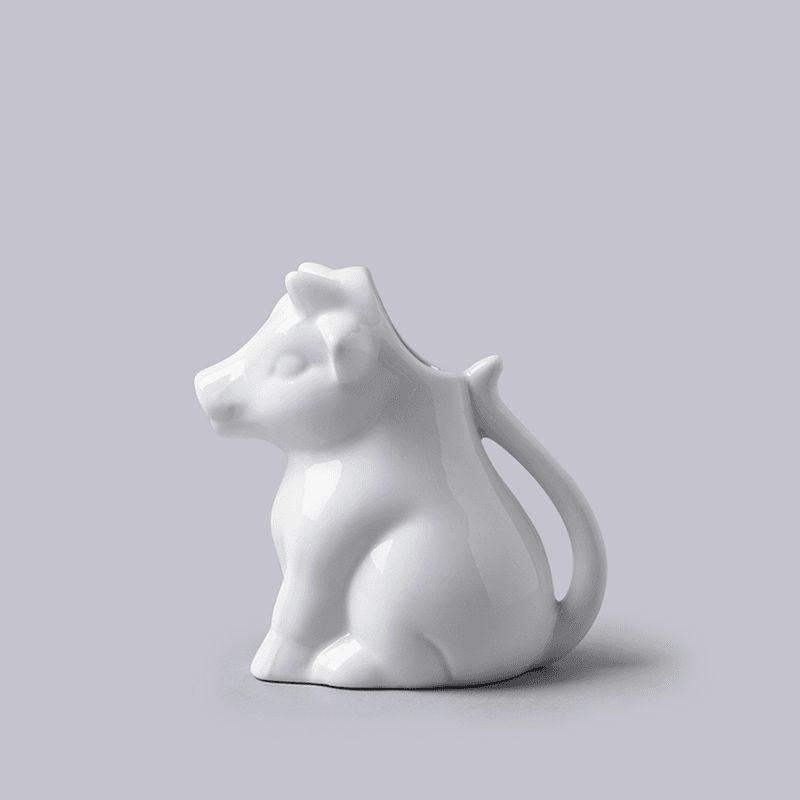 Cow Milk Jug, 175ml, White