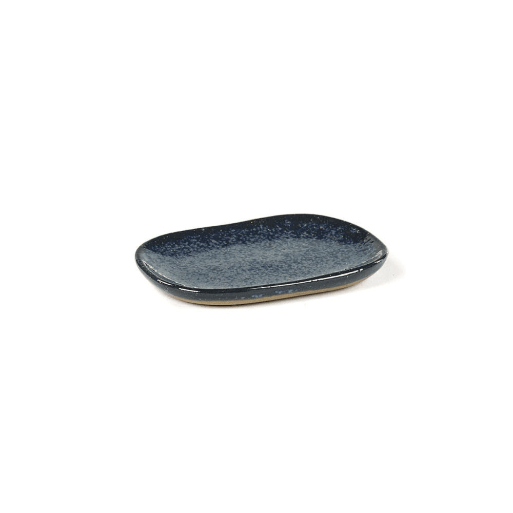 La Nouvelle, Set of 4 Small Rectangular Plates, Blue