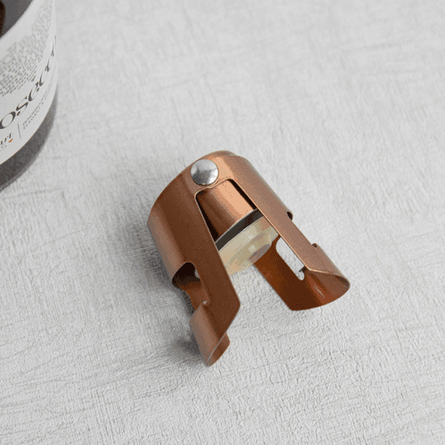 Image showing the BarCraft Champagne and sparkling wine bottle stopper, 12 x 17 x 22cm, Copper Effect/Stainless Steel product.