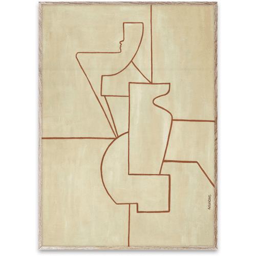 Image showing the Antic Ideal Framed Print, 50 x 70cm, Natural product.
