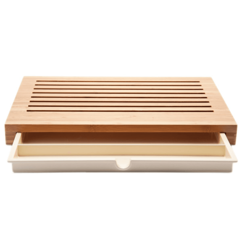 Sbriciola by Anna & Gian Franco Gasparini Bread board with crumb catcher, Bamboo Wood