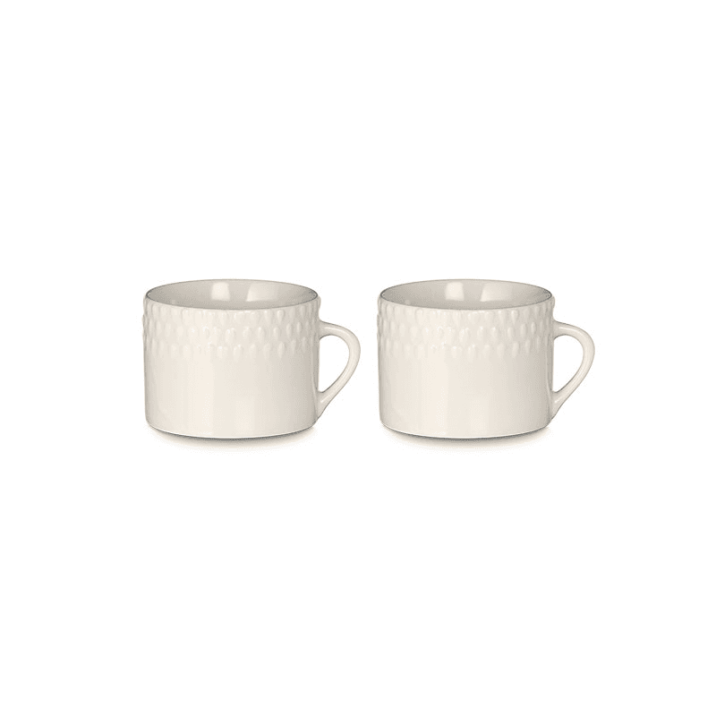 Ela Set of 2 Mugs, 370ml, Cream