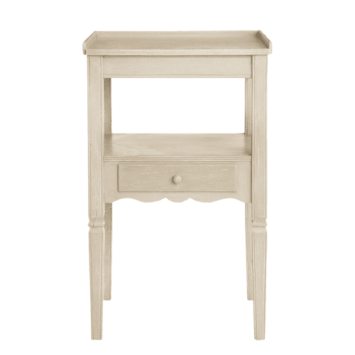 Image showing the Bedside Table, Radnor, Linen Grey, 40cm product.