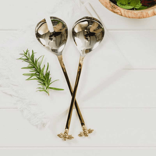 Image showing the Bee Salad Server Set, L28cm, Silver product.