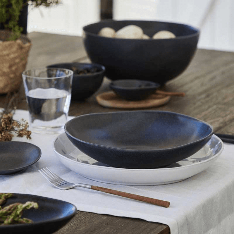 Livia Set of 6 Pasta Bowls, D23cm, Matte Black