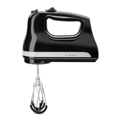Image showing the 6 Speed Hand Mixer Flex Edge, Onyx Black product.