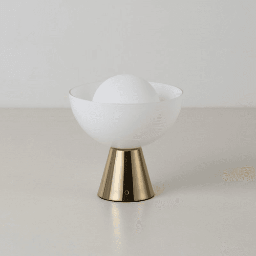 Image showing the Dome Cordless Table Lamp, H22cm, Brass product.