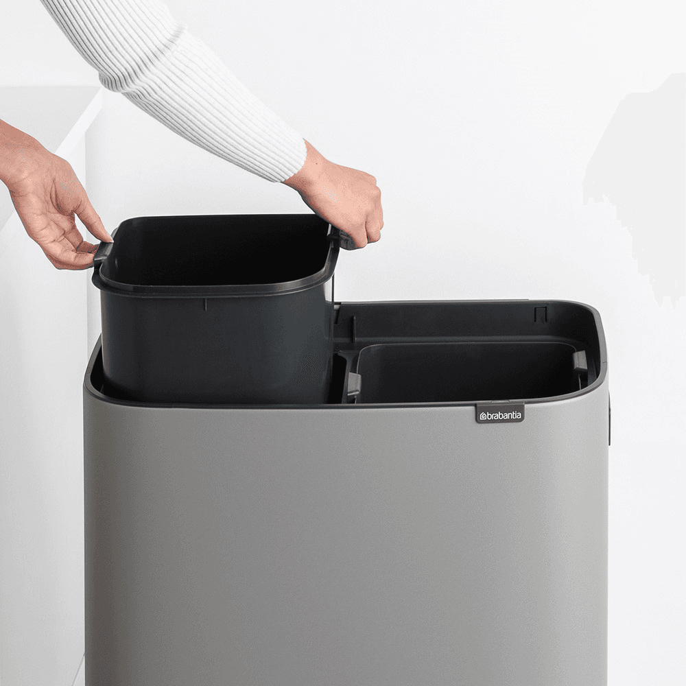 Bo Hi touch bin, 30 litre, Mineral Concrete Grey