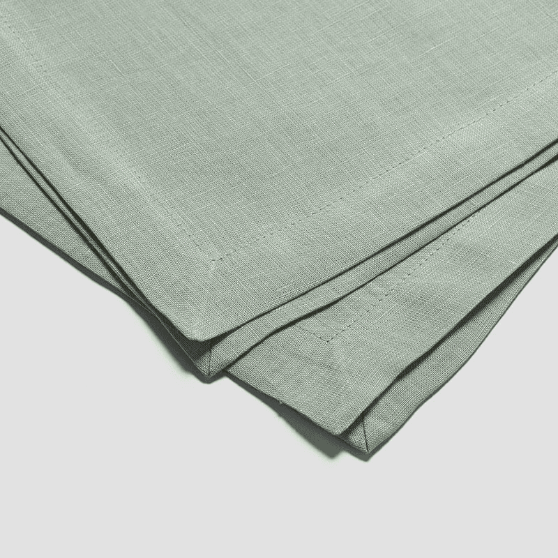 Linen Set of 4 Napkins, 45cm x 45cm, Sage Green