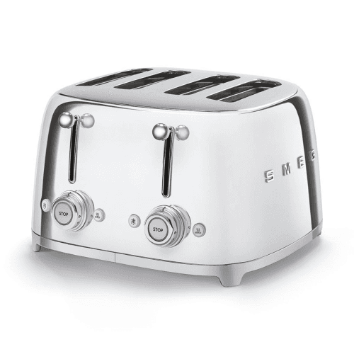 Image showing the 50's Retro 4 slice toaster - 4 slot, chrome product.