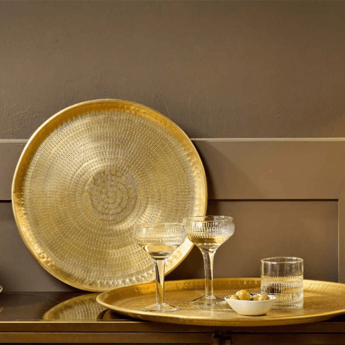 Image showing the Mahika Tray, D54.5cm, Brass product.