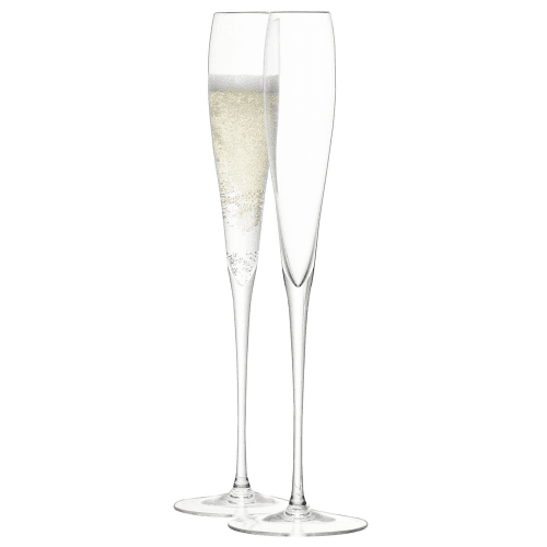 Image showing the Wine Pair of grand Champagne flutes, 100ml, clear product.